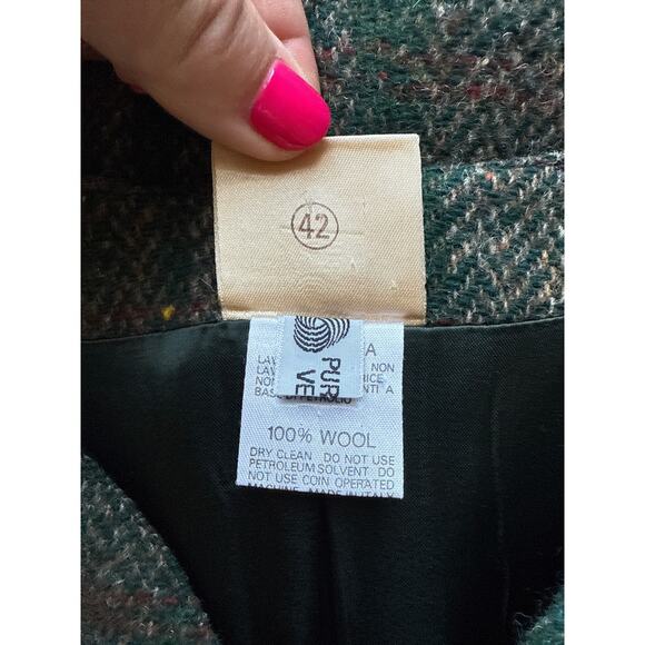 Vintage Kriza Tweed Button Down Wool Jacket Size 42./ US 10 - Picture 6 of 6